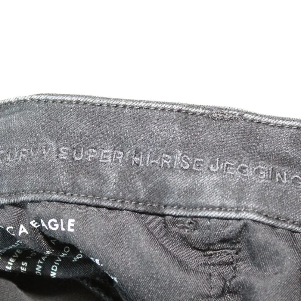 American Eagle Curvy Super Hi Rise Jegging Jeans Distressed Plus Size 24 H13693 - Picture 9 of 11